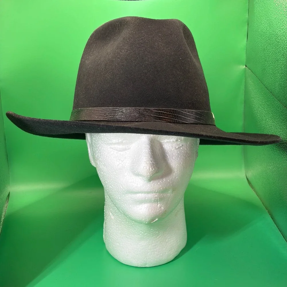 Stetson Dale Earnhardt 3 Signature Cowboy Hat Mens 7 5/8 Black Wool NASCAR RYNOD